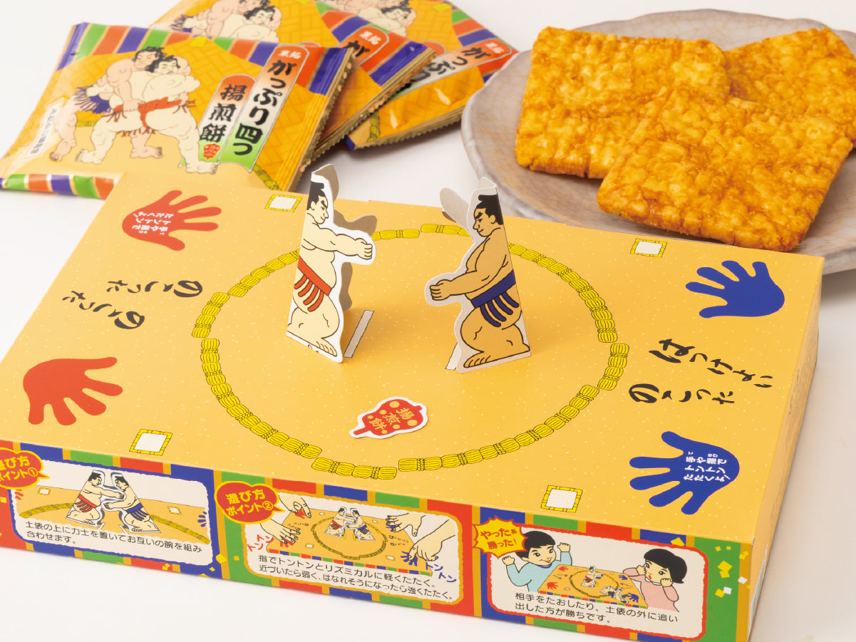 がっぷり四つ揚煎餅